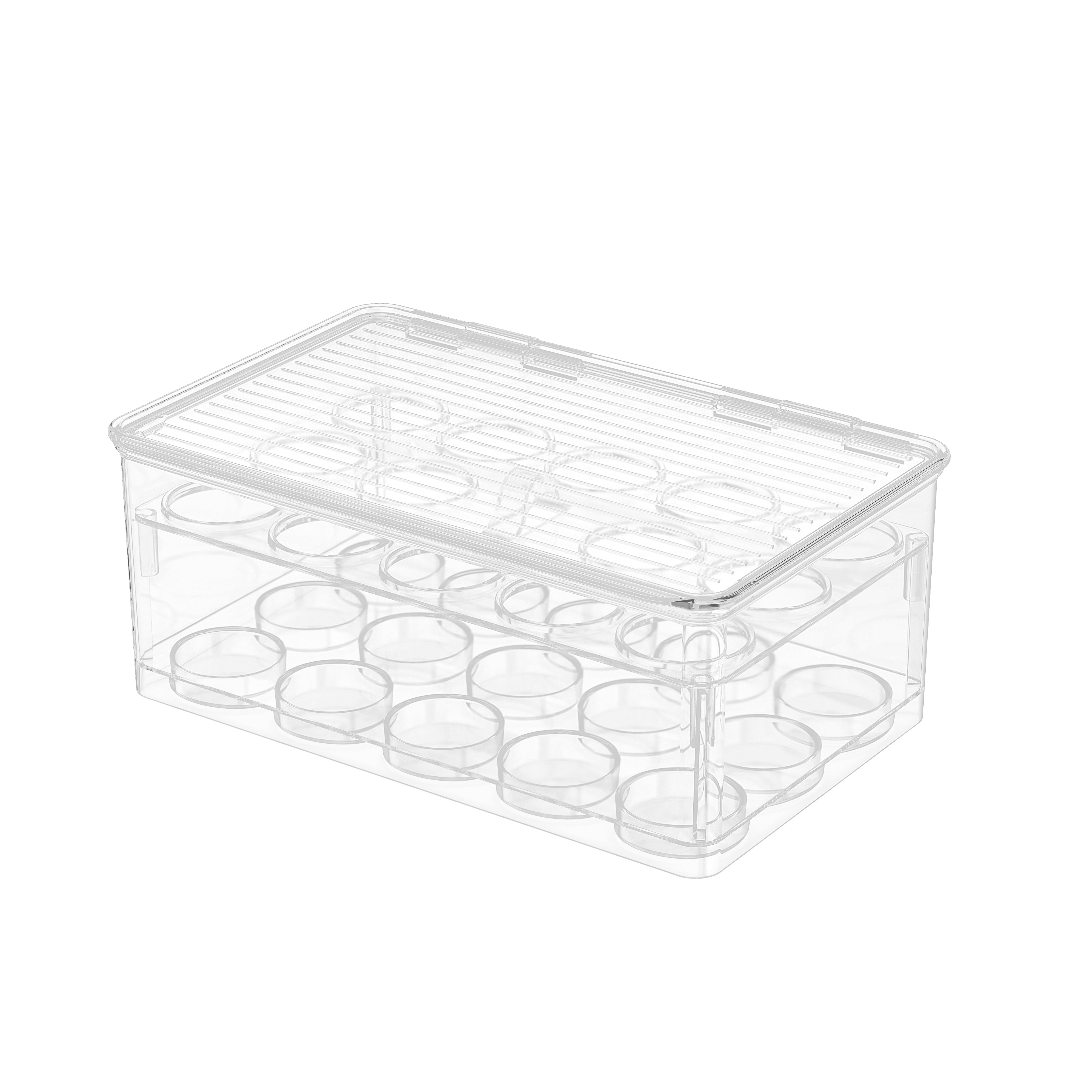 पारदर्शी आंतरिक-कम्पार्टमेंट स्टोरेज बॉक्स